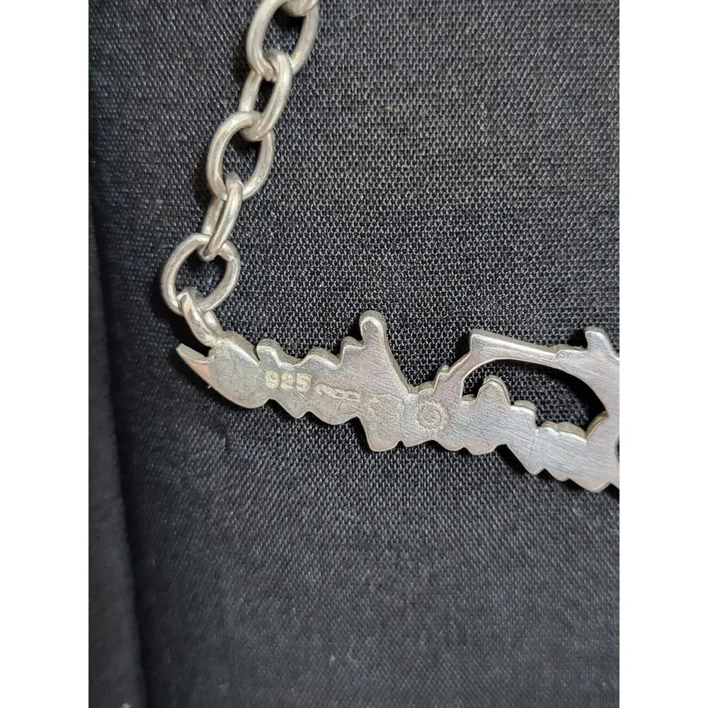 Rare Harley Davidson Sterling Silver 925 MOD Pendant Chain Necklace HDN0104 16